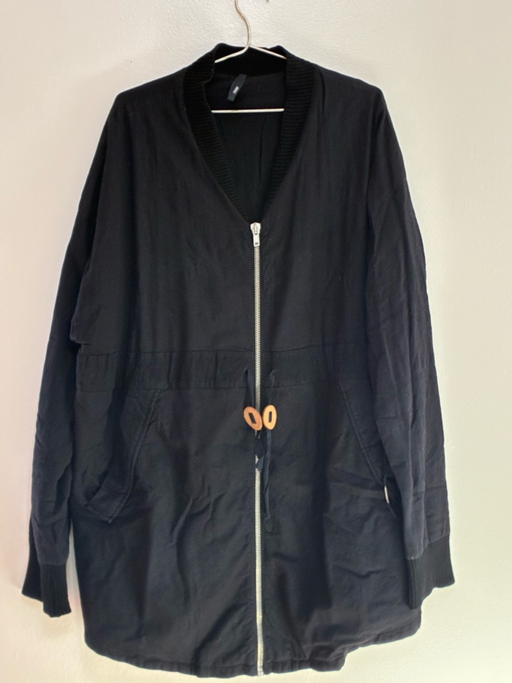 Damir Doma Black Utility Zip Jacket with Contrast Cord Stops